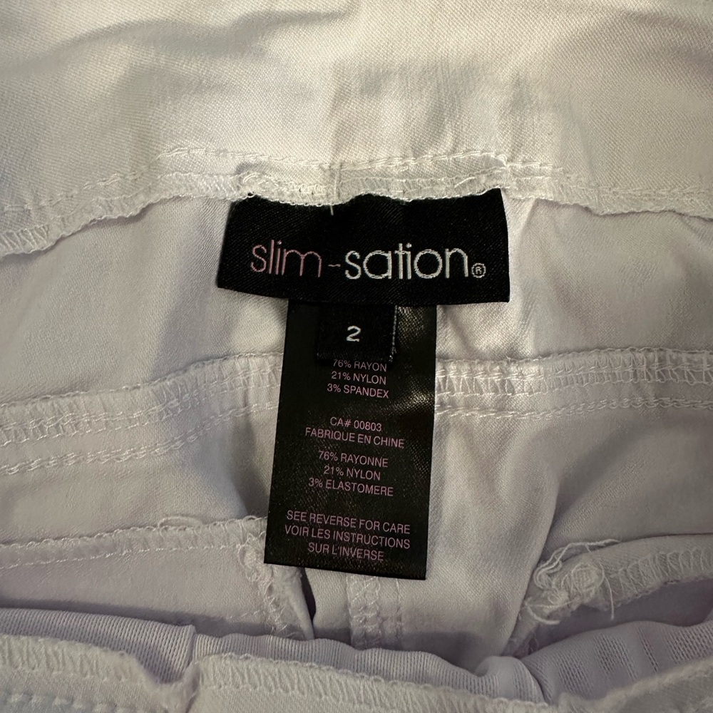 Slim-Sation White Capri Pants - Size 2 - Picture 7 of 7